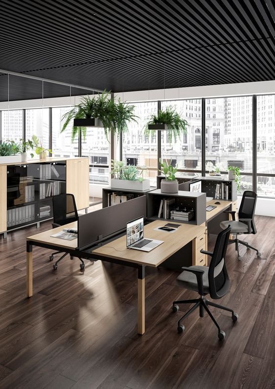 Espace de co‑working propre