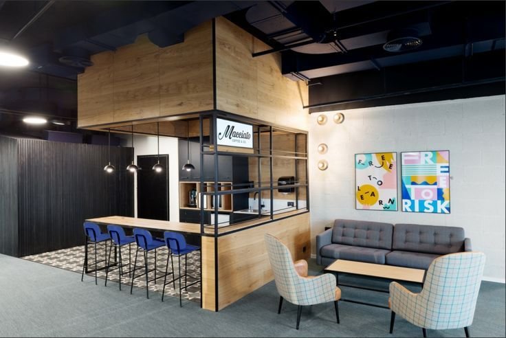 Salle de pause entreprise propre